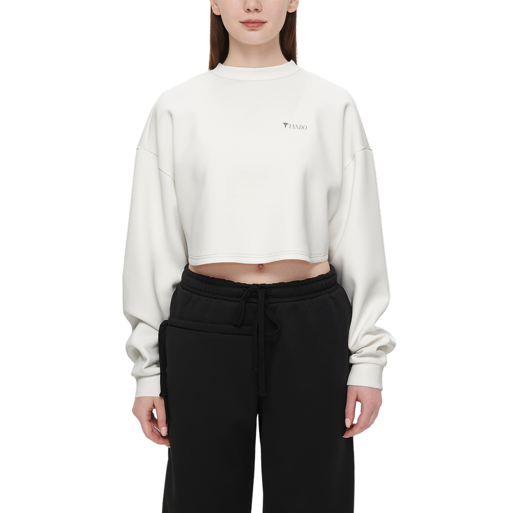 IANDO Yoga White Crewneck