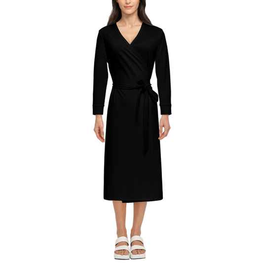 IANDO Women’s ¾ Triple Black Dress